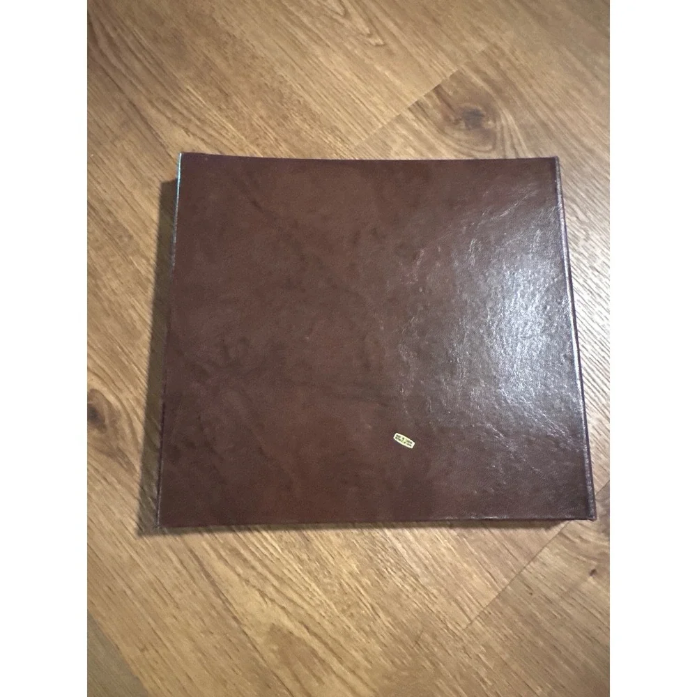 Vintage‎ Brown Leather Photo Album Scrapbook Binder with Clasp